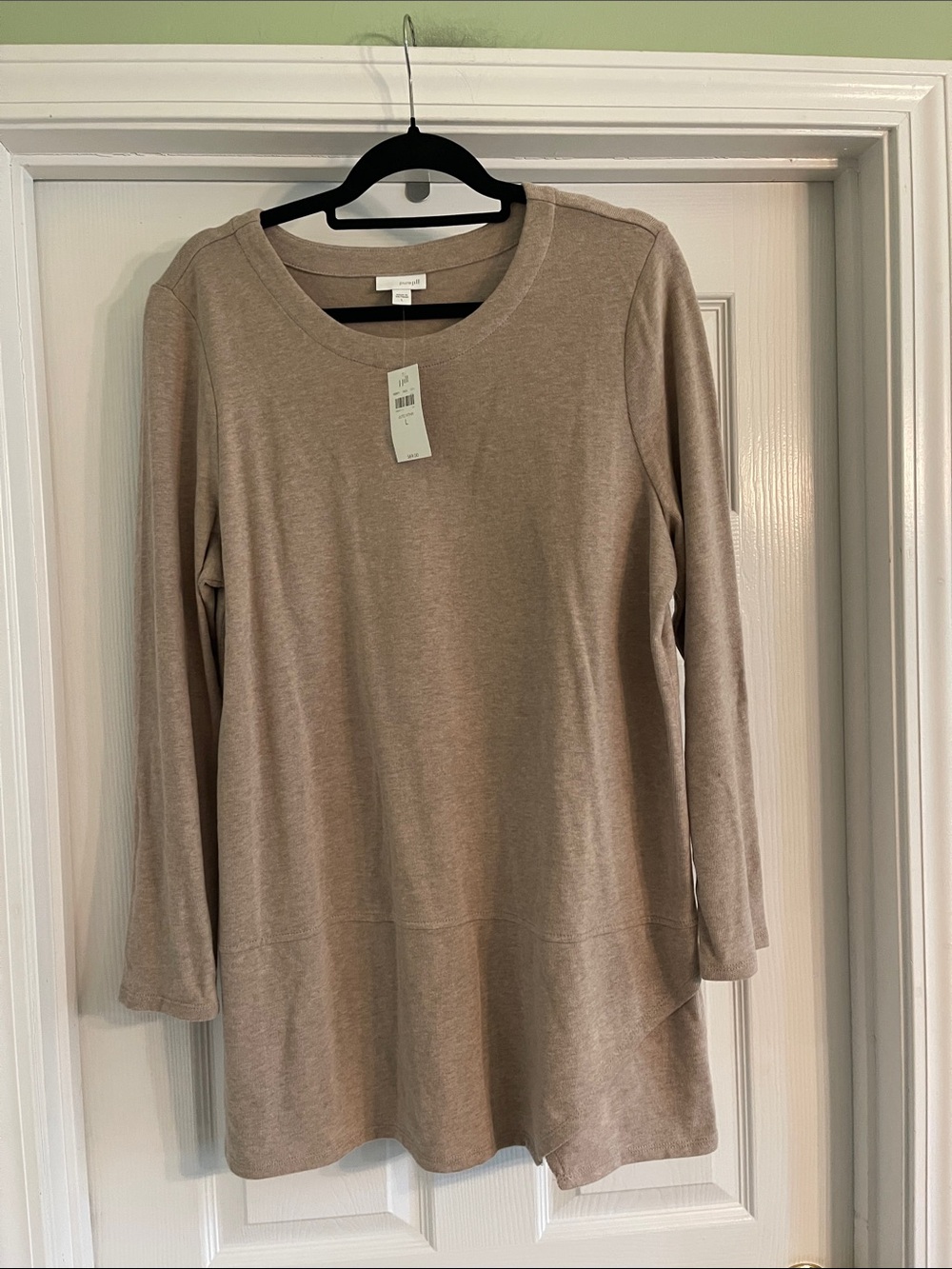 Purejill 100% Cotton long sleeve tunic top-size Large-new